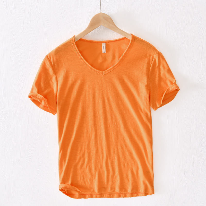 Breathable Solid Color Short Sleeves