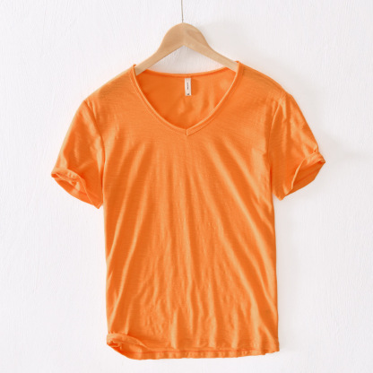 Breathable Solid Color Short Sleeves