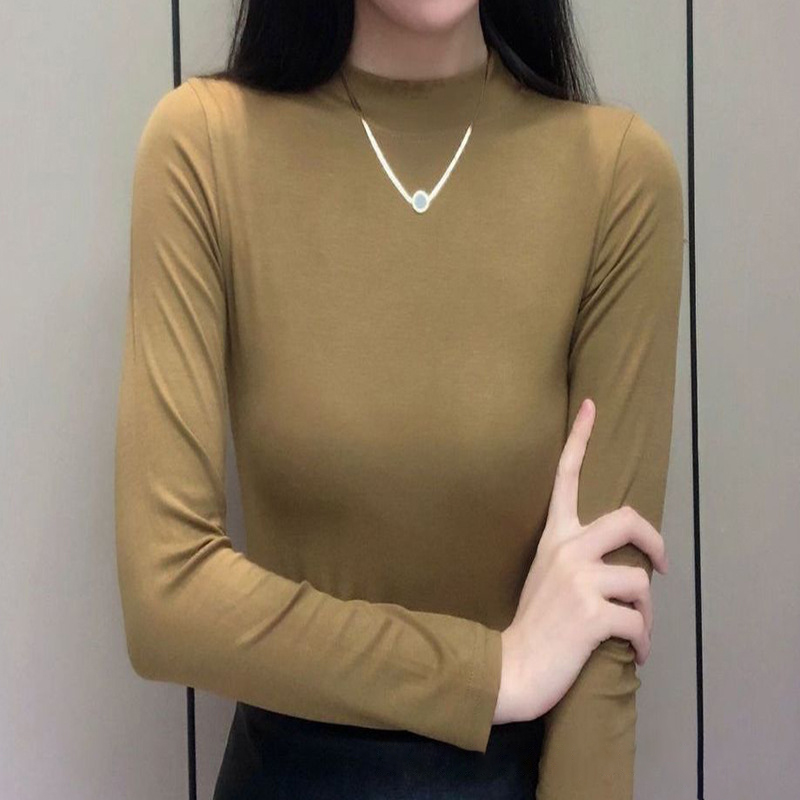 Off-Season Special Promotion 50% OFF 🔥Women's Mock Neck Turtleneck Shirt Long Sleeve  Tee Tops