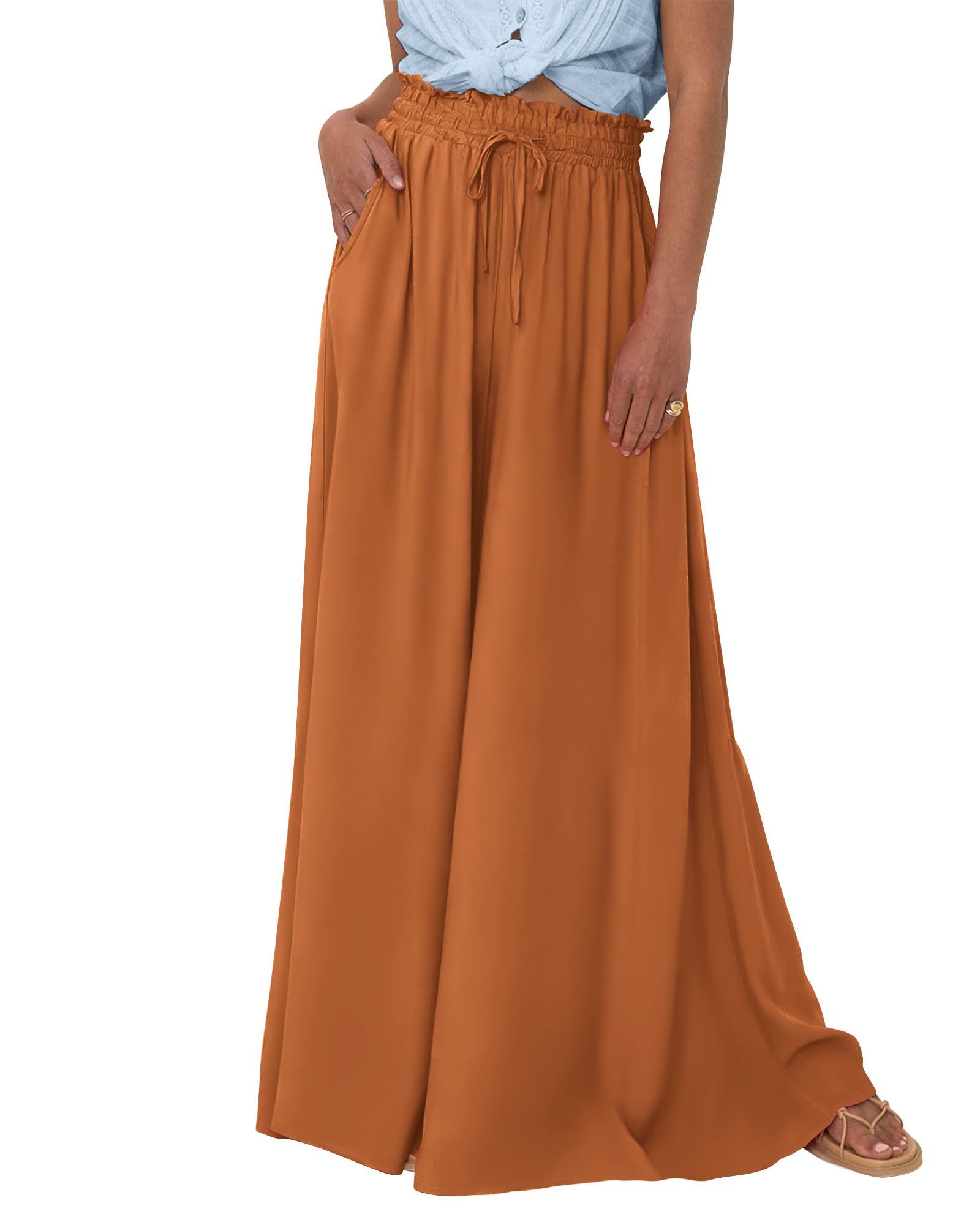 2024 New Women's Casual Flowy High Waist Wide Leg Pants(Buy 2 10% OFF)
