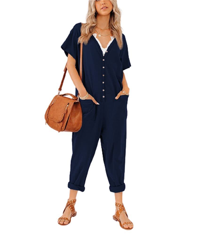 Women's Onesies Button Up Jumpsuit