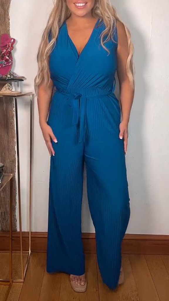 V-NECK EFFORTLESS  JUMPSUIT
