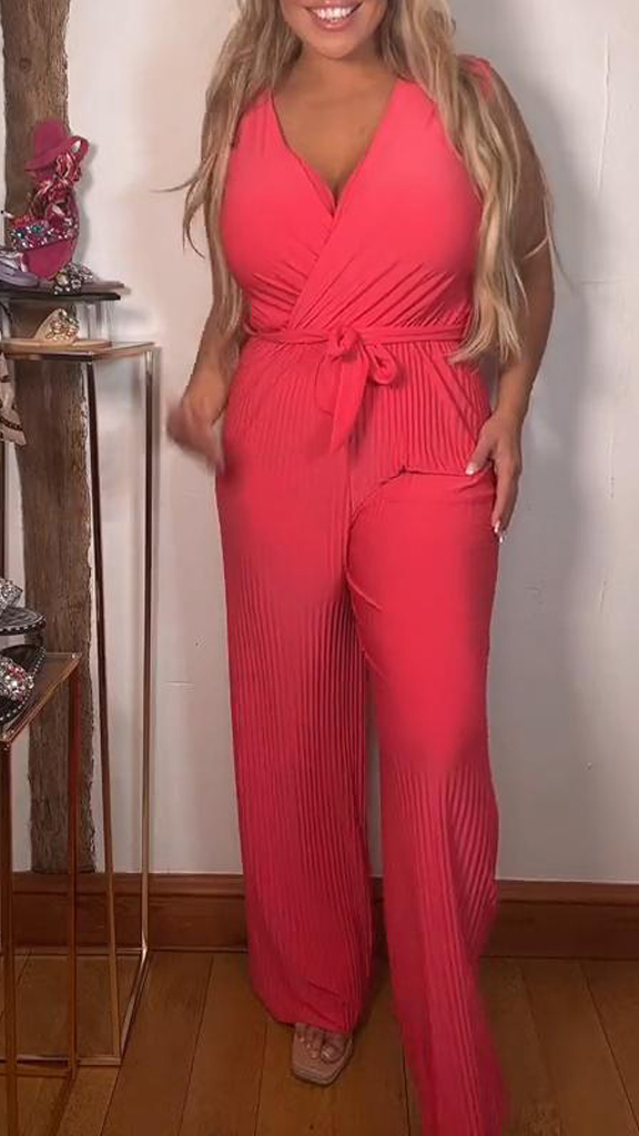 V-NECK EFFORTLESS  JUMPSUIT
