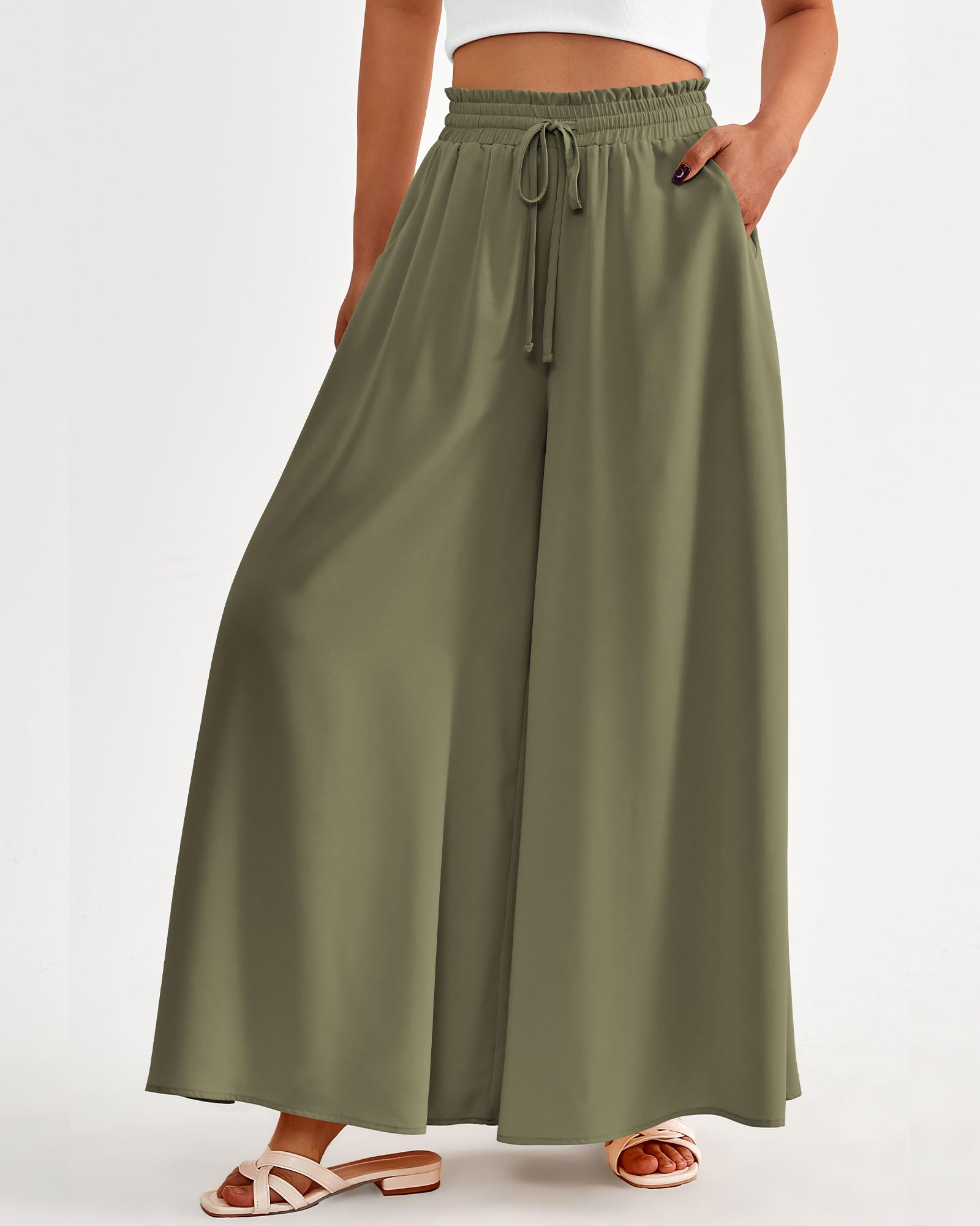 2024 New Women's Casual Flowy High Waist Wide Leg Pants(Buy 2 10% OFF)