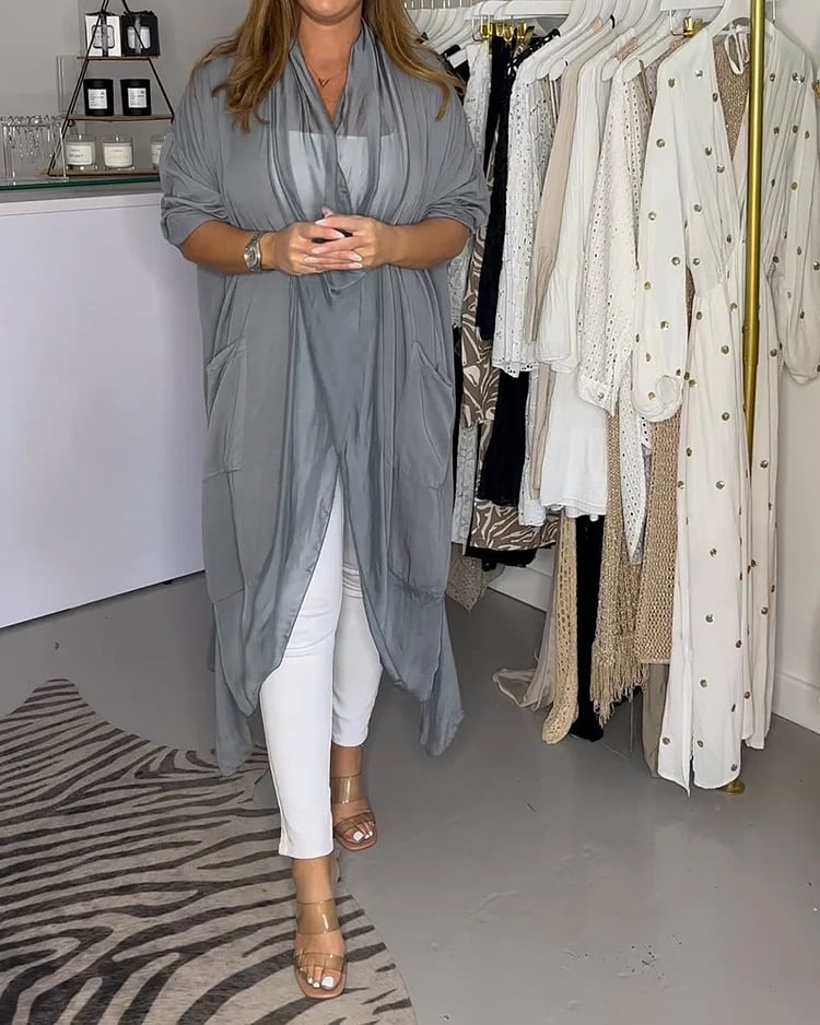 Silky Loose V-neck Top-Buy 2 get free shipping