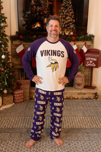 Minnesota Vikings Family Holiday Pajamas Set