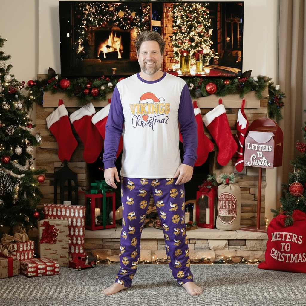 Minnesota Vikings Family Holiday Pajamas Set