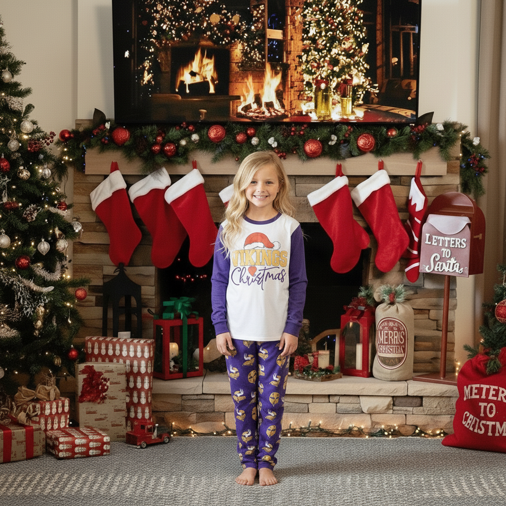 Minnesota Vikings Family Holiday Pajamas Set