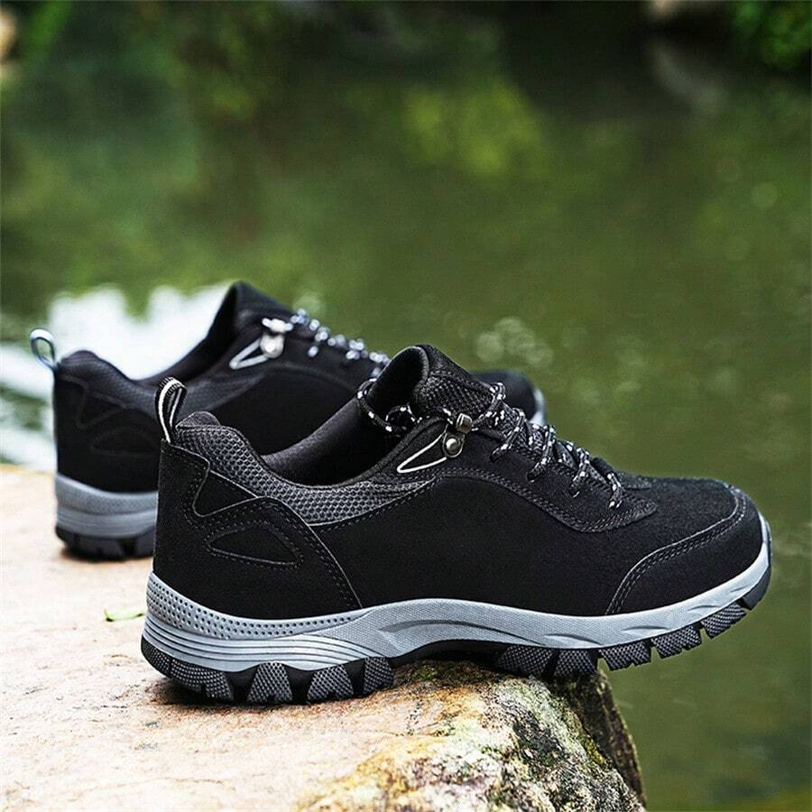 Men's Lightweight Non-Slip Suede Leather Outdoor Shoes,Comfy Orthopedic Walking Shoes - 4004