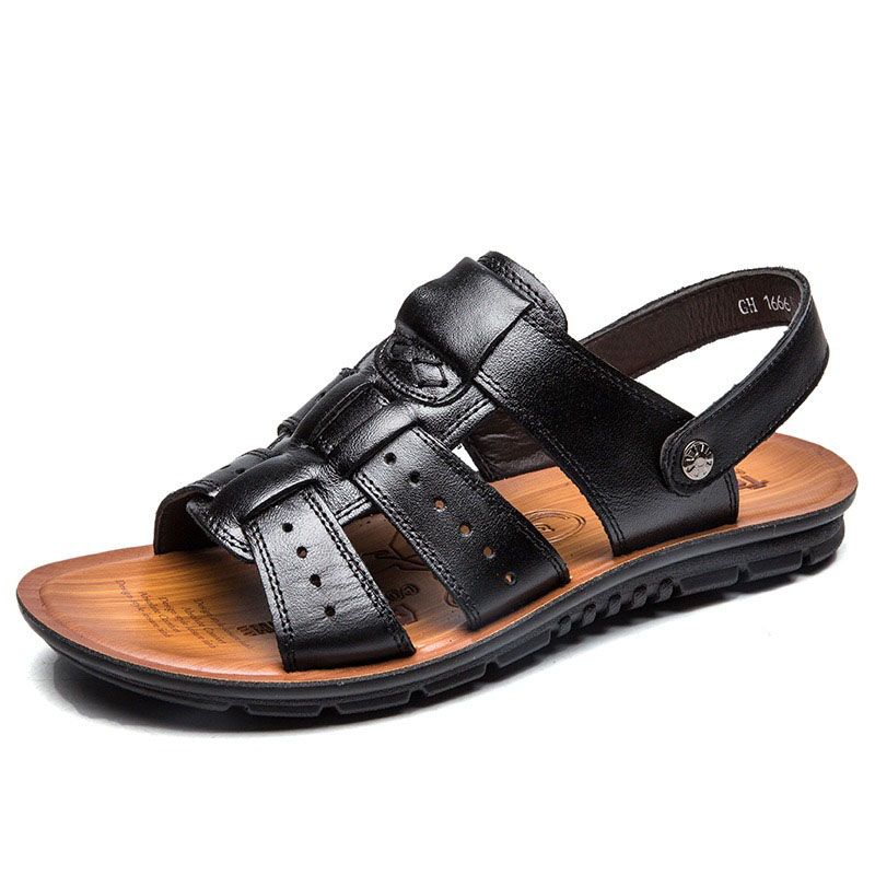 🔥On This Week Sale 70% OFF🔥Mens Casual Comfy Leather Slip On Sandals, Comfy Orthopedic Walking Shoes - sandals001