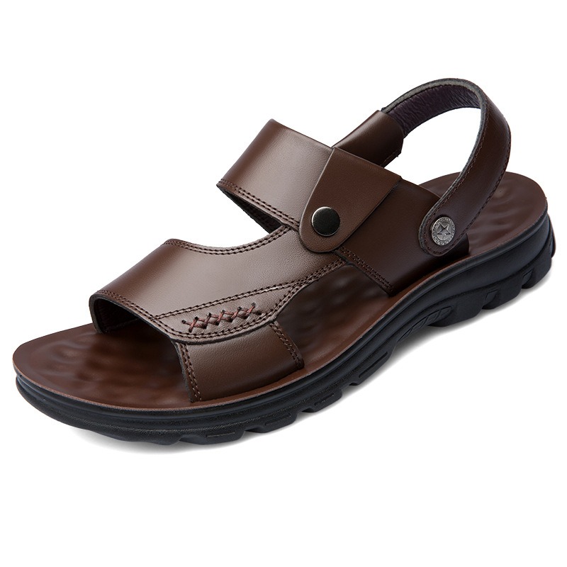🔥On This Week Sale 70% OFF🔥Mens Casual Comfy Leather Slip On Sandals, Comfy Orthopedic Walking Shoes - sandals001