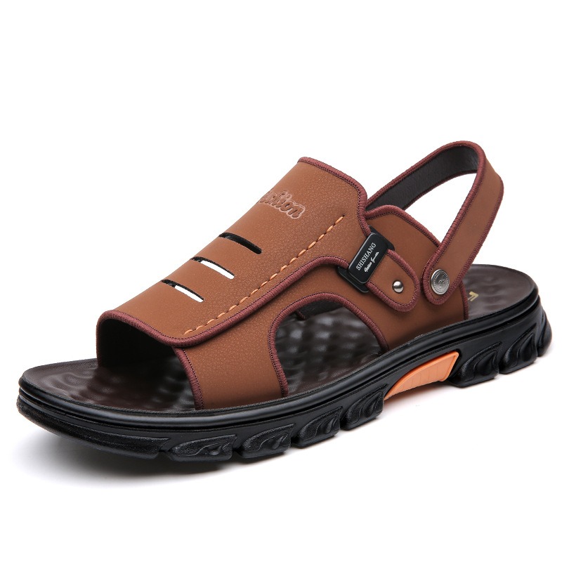 🔥On This Week Sale 70% OFF🔥Mens Casual Comfy Leather Slip On Sandals, Comfy Orthopedic Walking Shoes - sandals001