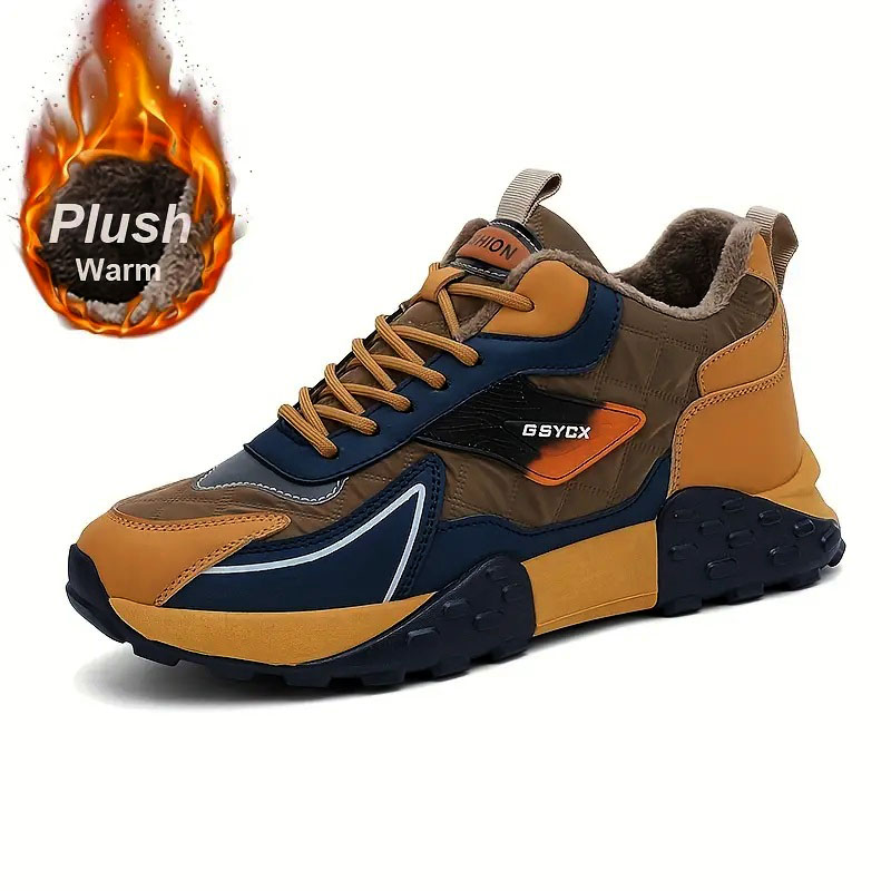 🔥On This Week Sale 70% OFF🔥 Mens' Stylish Color Block Platform Sneakers - Sneakers with Non Slip Sole, Shock Absorption, and Breathable Design for Outdoor Walking  - W013
