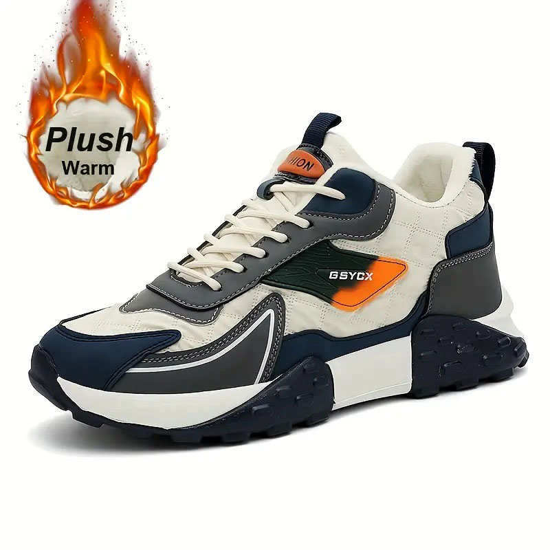 🔥On This Week Sale 70% OFF🔥 Mens' Stylish Color Block Platform Sneakers - Sneakers with Non Slip Sole, Shock Absorption, and Breathable Design for Outdoor Walking  - W013