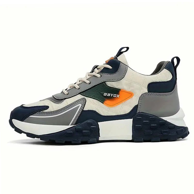 🔥On This Week Sale 70% OFF🔥 Mens' Stylish Color Block Platform Sneakers - Sneakers with Non Slip Sole, Shock Absorption, and Breathable Design for Outdoor Walking  - W013