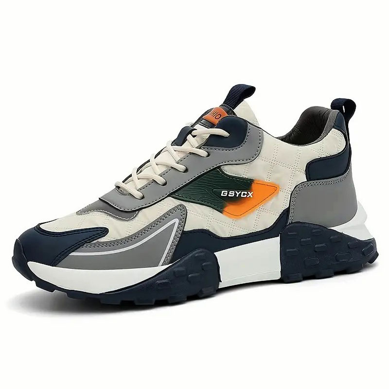 🔥On This Week Sale 70% OFF🔥 Mens' Stylish Color Block Platform Sneakers - Sneakers with Non Slip Sole, Shock Absorption, and Breathable Design for Outdoor Walking  - W013