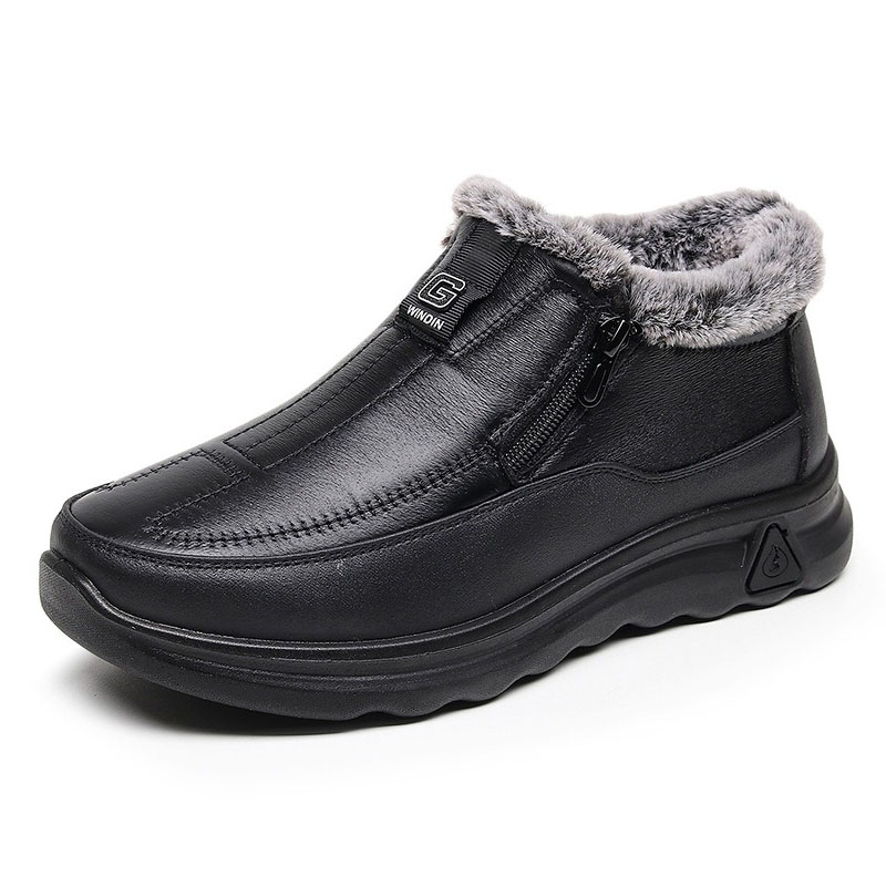 🔥On This Week Sale 70% OFF🔥 Men's Slip-On Snow Boots - Casual Solid Color, All-Season Comfort with Warm Fleece Lining & Non-Slip Rubber Sole - W026