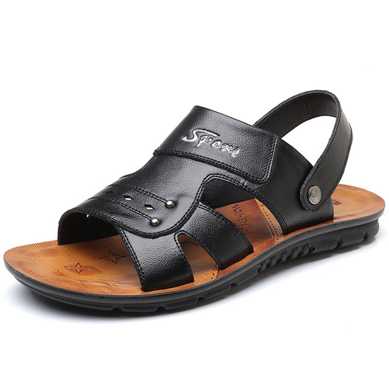 🔥On This Week Sale 70% OFF🔥Mens Casual Comfy Leather Slip On Sandals, Comfy Orthopedic Walking Shoes - sandals001
