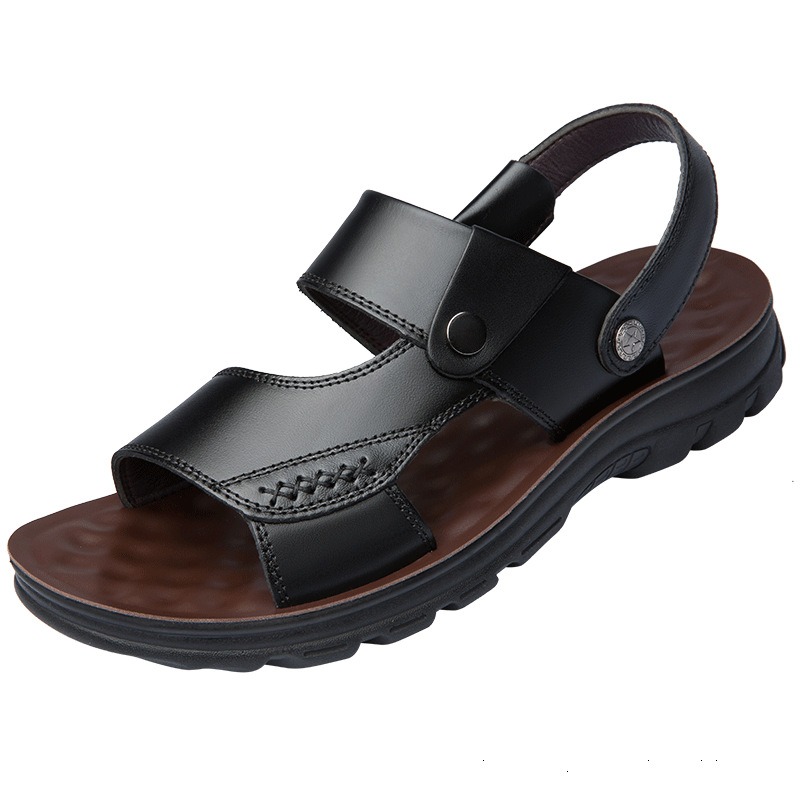 🔥On This Week Sale 70% OFF🔥Mens Casual Comfy Leather Slip On Sandals, Comfy Orthopedic Walking Shoes - sandals001