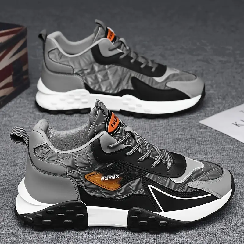 🔥On This Week Sale 70% OFF🔥 Mens' Stylish Color Block Platform Sneakers - Sneakers with Non Slip Sole, Shock Absorption, and Breathable Design for Outdoor Walking  - W013