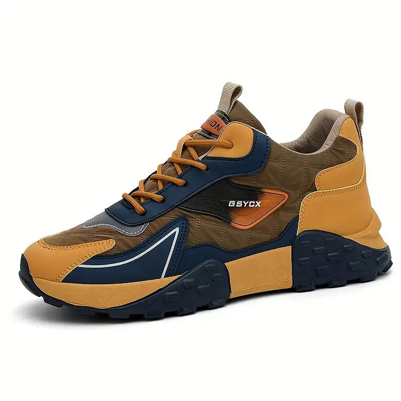 🔥On This Week Sale 70% OFF🔥 Mens' Stylish Color Block Platform Sneakers - Sneakers with Non Slip Sole, Shock Absorption, and Breathable Design for Outdoor Walking  - W013