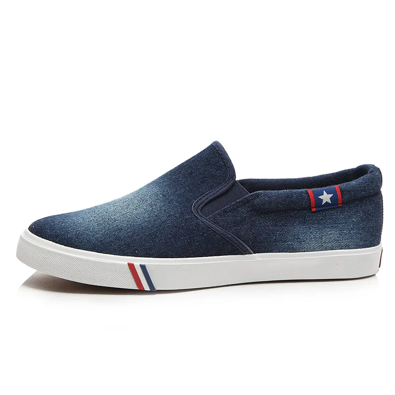 Denim Sneakers Mens Casual Shoes Summer Canvas Shoes Slip on male Flats Breathable Loafers Men Trainers Teniser5