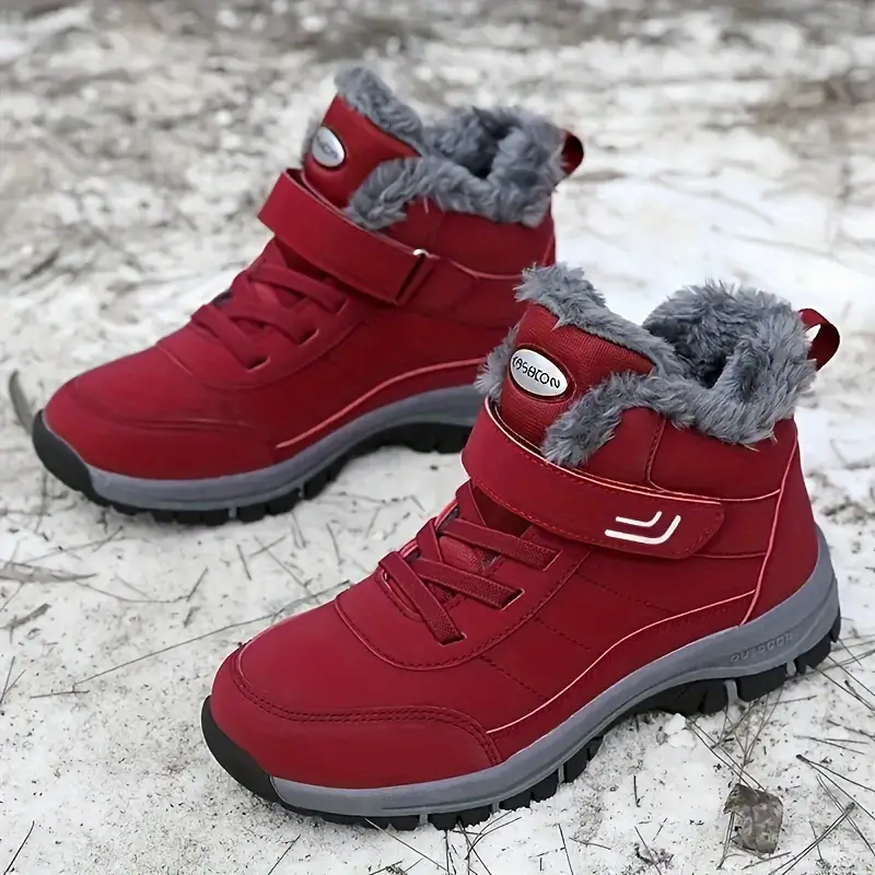 🔥Last Day Promotion 70% OFF 🎁 Thermal Men's Snow Boots, Lace-up Winter Shoes with Hook and Loop Fastener, Casual Hiking Walking Shoes