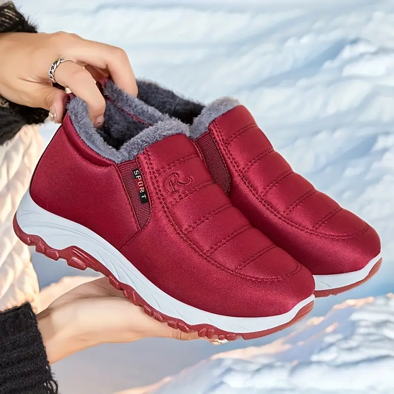 🔥Last Day Promotion 70% OFF 🎁 Universal Ankle Snow Boots for Men - Fleece Lined Warm Winter Waterproof Slip-On, Fabric Upper & Inner