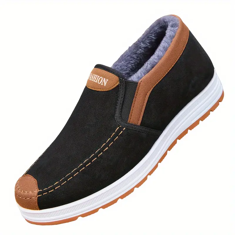 🔥On This Week Sale 70% OFF🔥 Men's Casual Warm Snow Boots, Ankle Height, Fabric Lining, Rubber Sole, Solid Color, Outdoor Footwear - W014