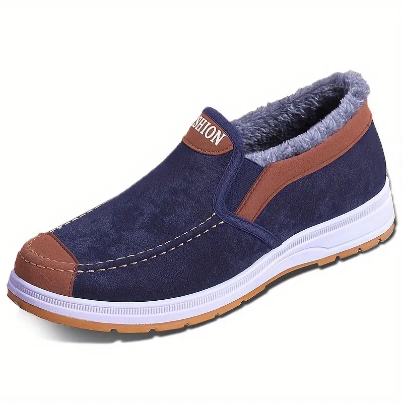 🔥On This Week Sale 70% OFF🔥 Men's Casual Warm Snow Boots, Ankle Height, Fabric Lining, Rubber Sole, Solid Color, Outdoor Footwear - W014