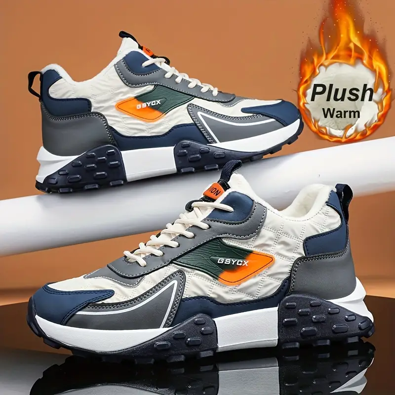 🔥On This Week Sale 70% OFF🔥 Mens' Stylish Color Block Platform Sneakers - Sneakers with Non Slip Sole, Shock Absorption, and Breathable Design for Outdoor Walking  - W013