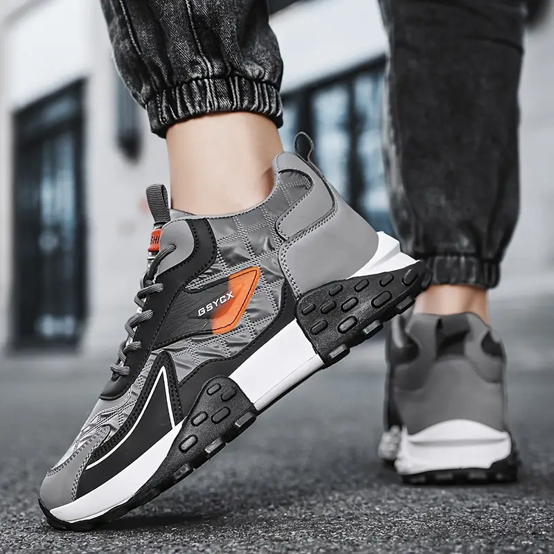 🔥On This Week Sale 70% OFF🔥 Mens' Stylish Color Block Platform Sneakers - Sneakers with Non Slip Sole, Shock Absorption, and Breathable Design for Outdoor Walking  - W013