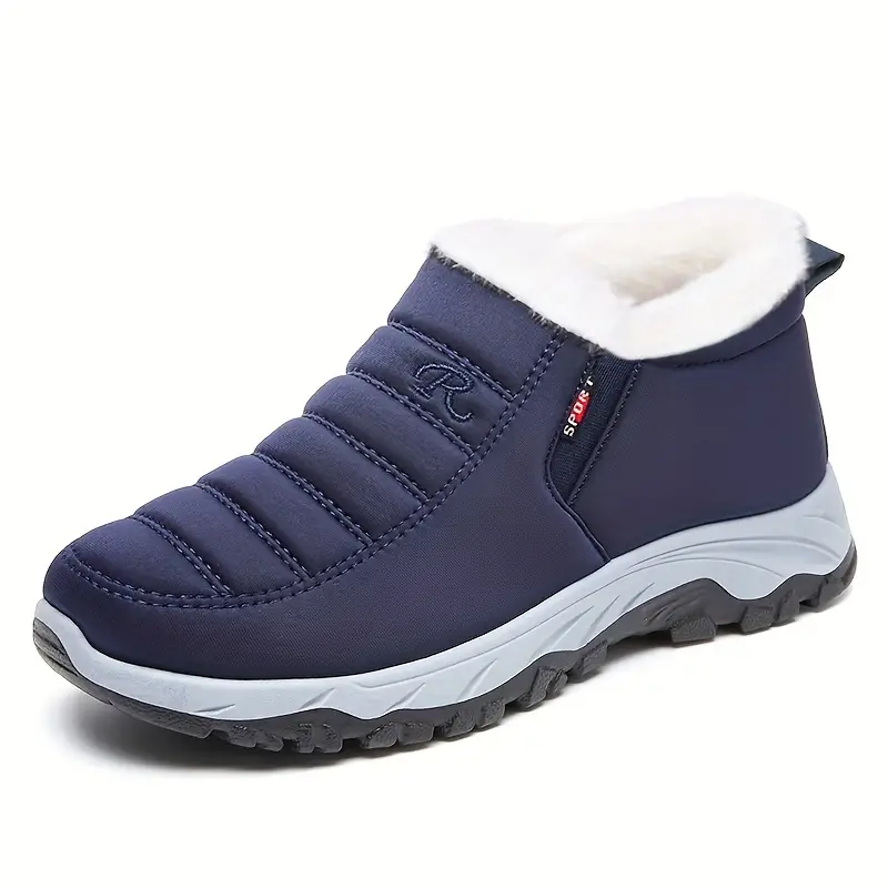 🔥Last Day Promotion 70% OFF 🎁 Universal Ankle Snow Boots for Men - Fleece Lined Warm Winter Waterproof Slip-On, Fabric Upper & Inner