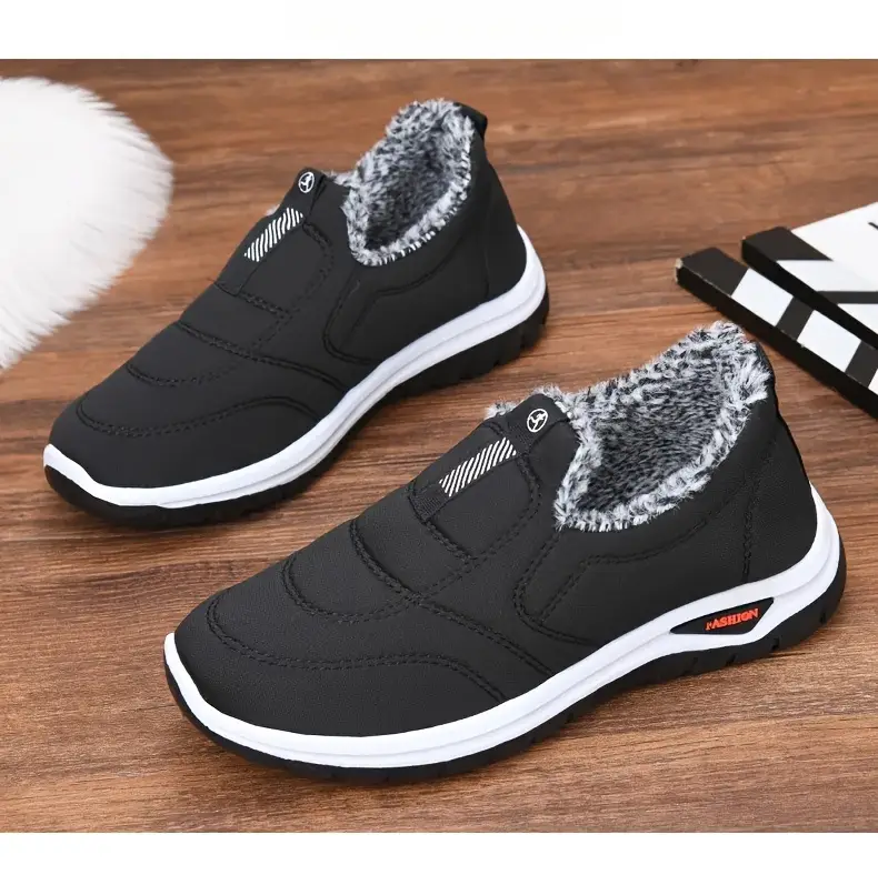 🔥Last Day Promotion 70% OFF 🎁 Men's Winter Slip-On Ankle Boots with Warm Lining and Anti-Slip Sole - Cozy Casual Outdoor Sneakers