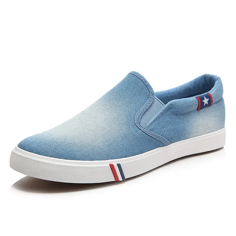 Denim Sneakers Mens Casual Shoes Summer Canvas Shoes Slip on male Flats Breathable Loafers Men Trainers Teniser5