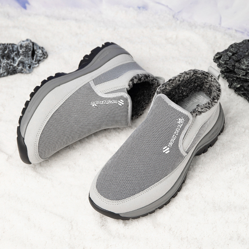 🔥On This Week Sale 70% OFF🔥 Men's Slip-On Snow Boots - Casual Solid Color, All-Season Comfort with Warm Fleece Lining & Non-Slip Rubber Sole - W012