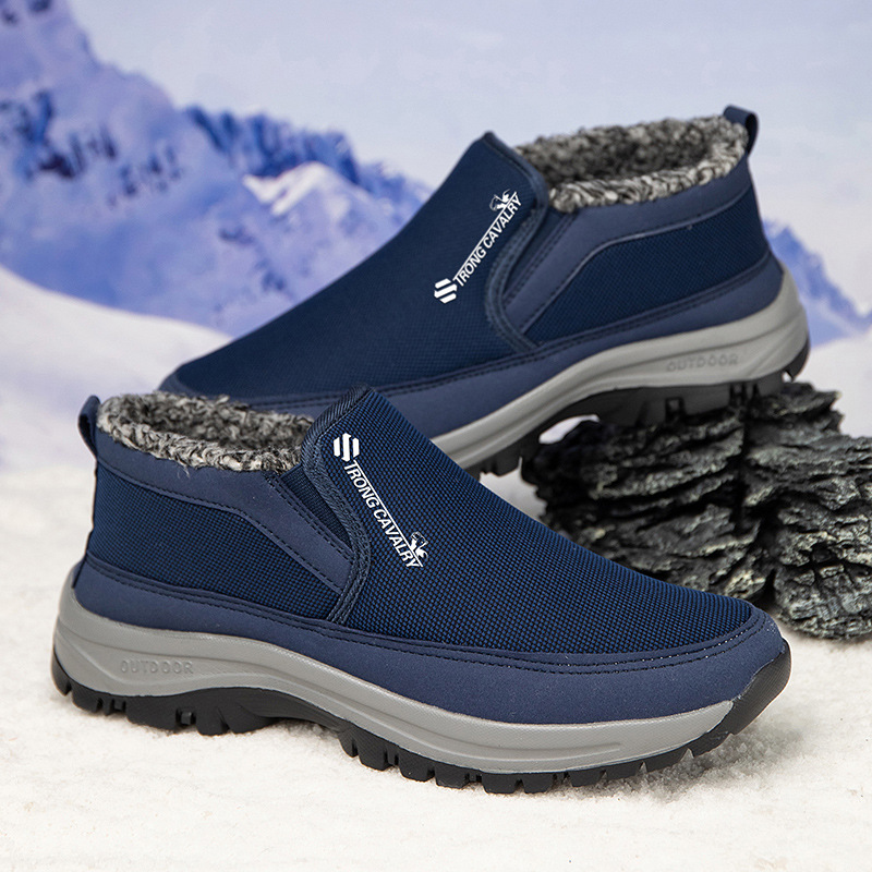 🔥On This Week Sale 70% OFF🔥 Men's Slip-On Snow Boots - Casual Solid Color, All-Season Comfort with Warm Fleece Lining & Non-Slip Rubber Sole - W012