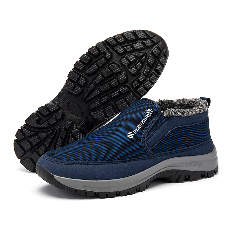🔥On This Week Sale 70% OFF🔥 Men's Slip-On Snow Boots - Casual Solid Color, All-Season Comfort with Warm Fleece Lining & Non-Slip Rubber Sole - W012