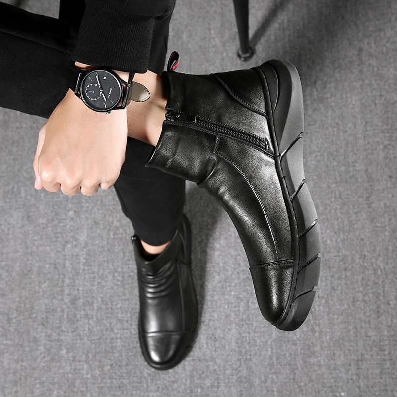 Cross-border 2024 large size foreign trade special new men's shoes four seasons soft sole men's boots Chelsea boots