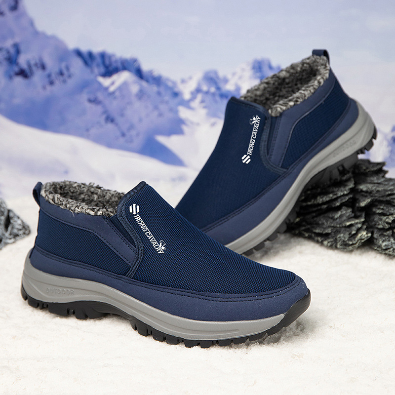 🔥On This Week Sale 70% OFF🔥 Men's Slip-On Snow Boots - Casual Solid Color, All-Season Comfort with Warm Fleece Lining & Non-Slip Rubber Sole - W012