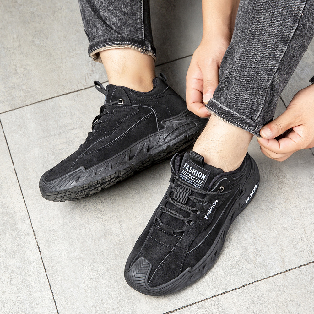 2024 new men's shoes spring and autumn new casual shoes fashion outdoor work shoes trendy retro low-top Martin shoes