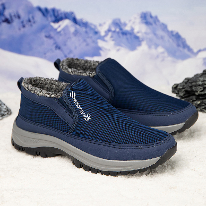 🔥On This Week Sale 70% OFF🔥 Men's Slip-On Snow Boots - Casual Solid Color, All-Season Comfort with Warm Fleece Lining & Non-Slip Rubber Sole - W012