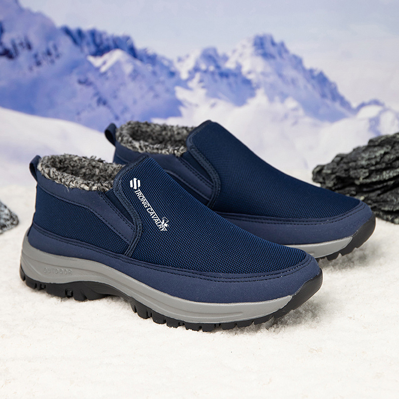 🔥On This Week Sale 70% OFF🔥 Men's Slip-On Snow Boots - Casual Solid Color, All-Season Comfort with Warm Fleece Lining & Non-Slip Rubber Sole - W012