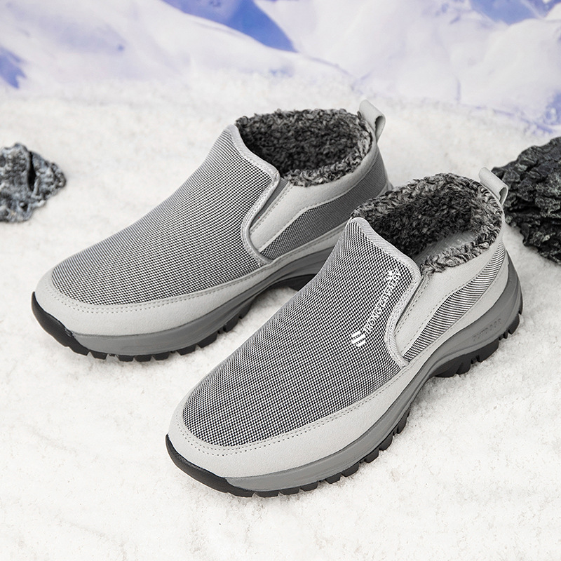 🔥On This Week Sale 70% OFF🔥 Men's Slip-On Snow Boots - Casual Solid Color, All-Season Comfort with Warm Fleece Lining & Non-Slip Rubber Sole - W012