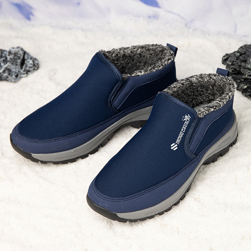 🔥On This Week Sale 70% OFF🔥 Men's Slip-On Snow Boots - Casual Solid Color, All-Season Comfort with Warm Fleece Lining & Non-Slip Rubber Sole - W012