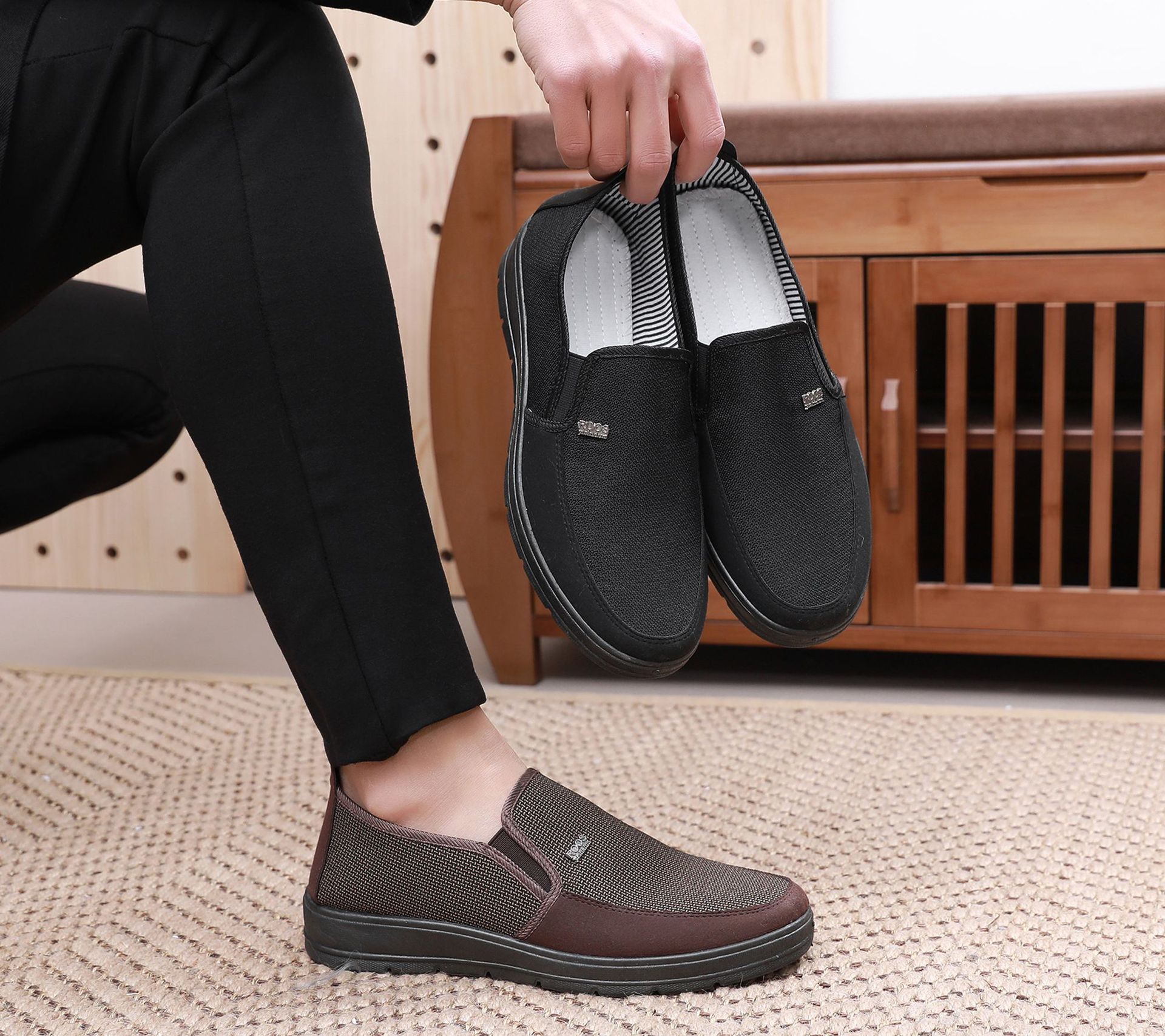 🔥Last Day Promotion 70% OFF 🎁 Men's Casual Leather Good Arch Support & Non-slip Outdoor Breathable Walking Shoes - 2002
