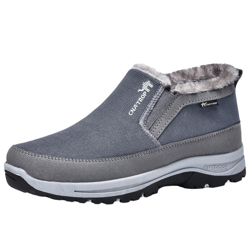 🔥On This Week Sale 70% OFF🔥 Men's Slip-On Snow Boots - Casual Solid Color, All-Season Comfort with Warm Fleece Lining & Non-Slip Rubber Sole - W012