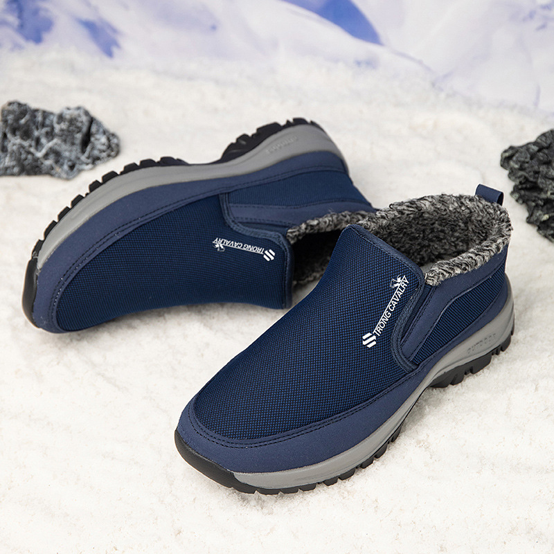 🔥On This Week Sale 70% OFF🔥 Men's Slip-On Snow Boots - Casual Solid Color, All-Season Comfort with Warm Fleece Lining & Non-Slip Rubber Sole - W012