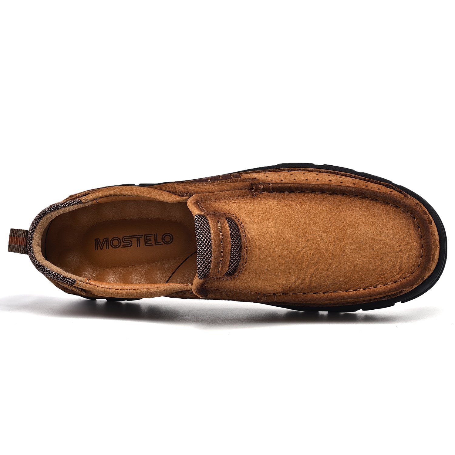 Men’s Casual Leather Shoes Breathable Loafers Lightweight Men Driving Shoes Slip On Fashion Boat Shoes Outdoor Non-Slip Comfort