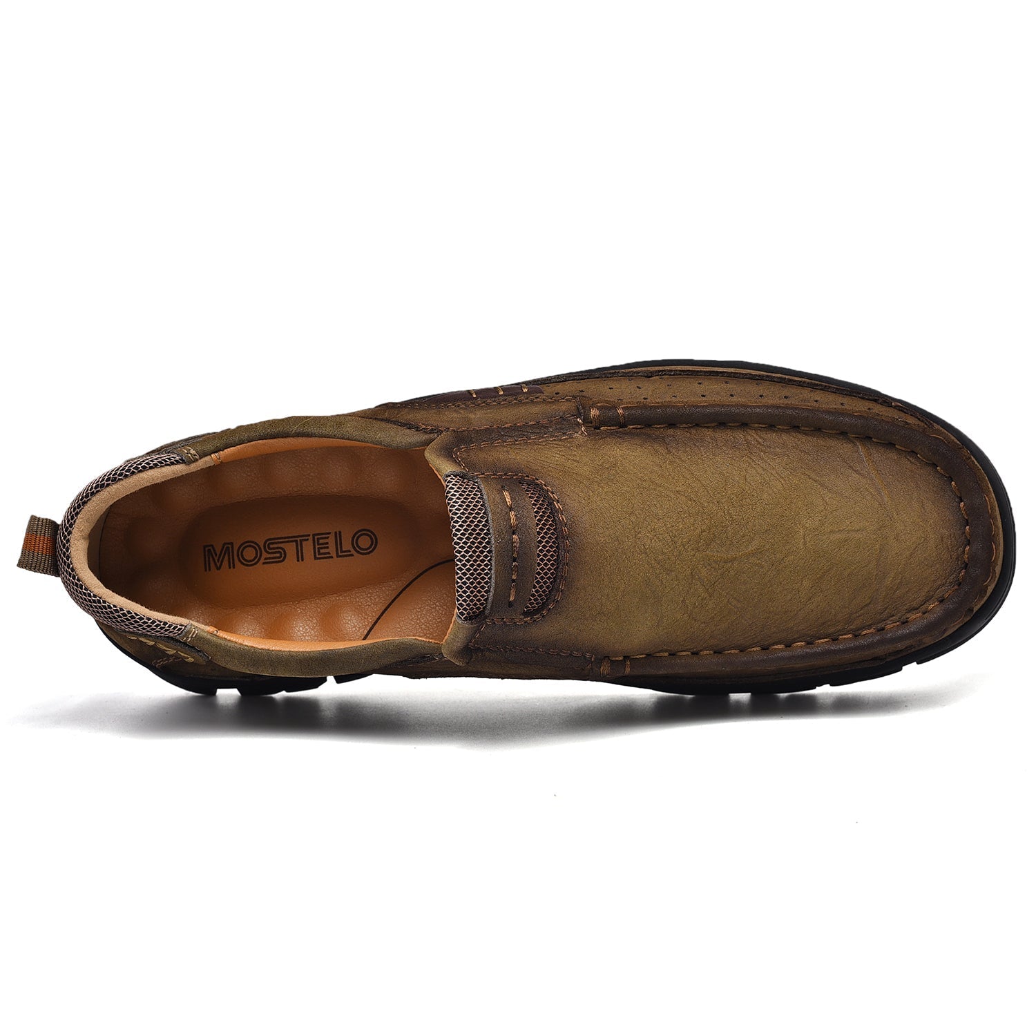 Men’s Casual Leather Shoes Breathable Loafers Lightweight Men Driving Shoes Slip On Fashion Boat Shoes Outdoor Non-Slip Comfort